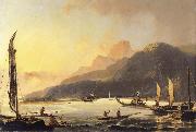 unknow artist A View of Matavai Bay in th Island of Otaheite Tahiti painting